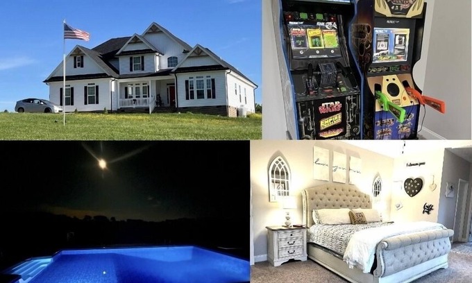 Traphill House | Quiet peaceful Stone mountain fun House with Pool ,Hot Tub￼ and vineyards near
