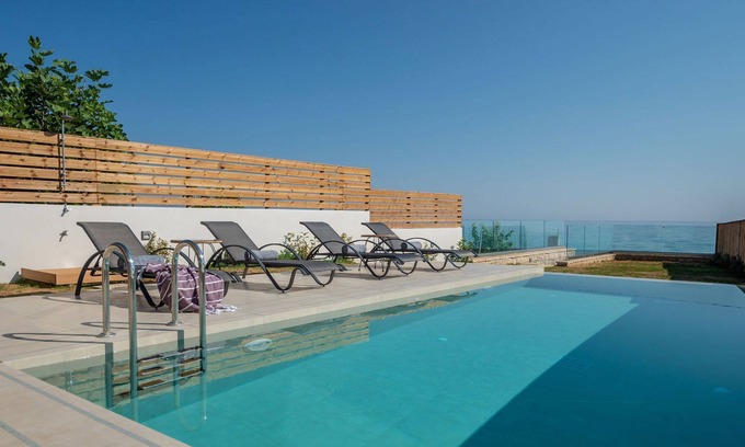 Psarou Villa | R 896 Villa with Private Pool and Sea view BBQ Area