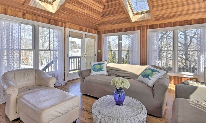 Popponesset House | Refined Retreat w/Outdoor Shower, 1 Block to Beach