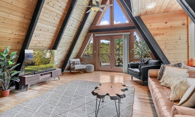 Whispering Pines Cabin | Romantic Cozy A-Frame in Whispering Pines!