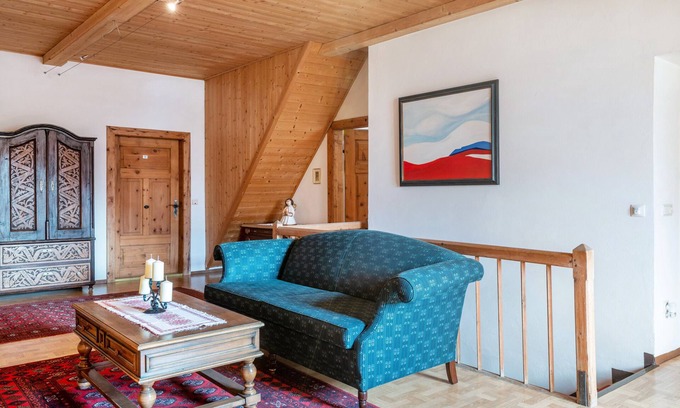 Sarntal Apartment | Room 'Hirschen Aldo' with Mountain View, Shared Terrace and Wi-Fi