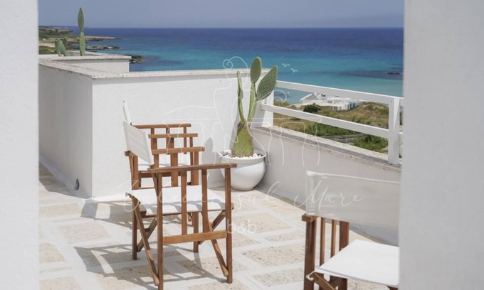 Salento Peninsula Bed & Breakfast | Room in B&B - B&B Balconi Sul Mare Suite With Hydromassage "faro Bianco"