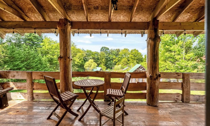 Blacksburg House | Rustic log cabin with modern comforts, scenic views, and cozy spaces for the perfect getaway.