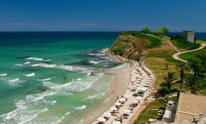 Sane House | Sani Olive Stone Gem - The Ultimate Summer Getaway