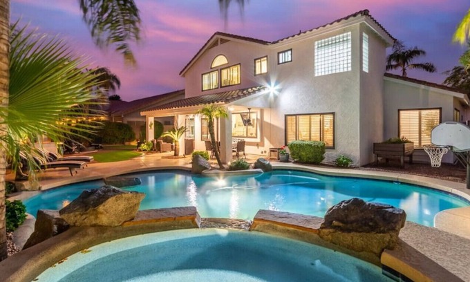 Paradise Park Vista House | Scottsdale Luxury Home w/ Pool, Games and Fire pit
