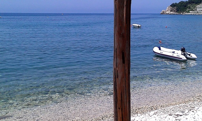 Utjeha Villa | Sea view VILLA, private pool, 200 m to the beach, BBQ, palms, oak trees