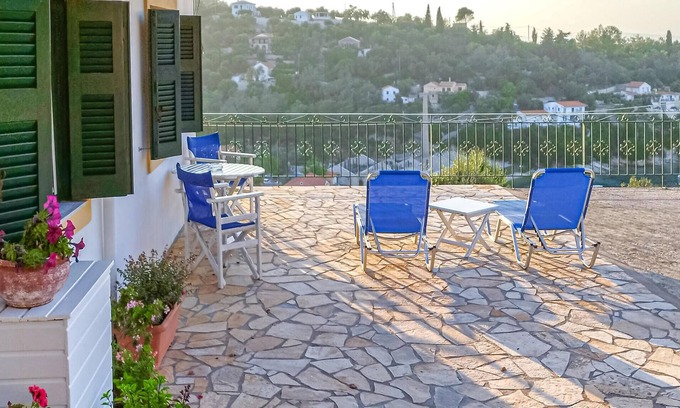 Longos Apartment | Situated in an elevated position, this apartment boasts wonderful sea views over the bay of Loggos t