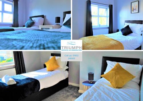 Willenhall House | Spacious 3 bed house, great for FAMILIES and CONTRACTORS, sleeps 5 plus FREE Parking - Triumph Serviced Accommodation Wolverhampton