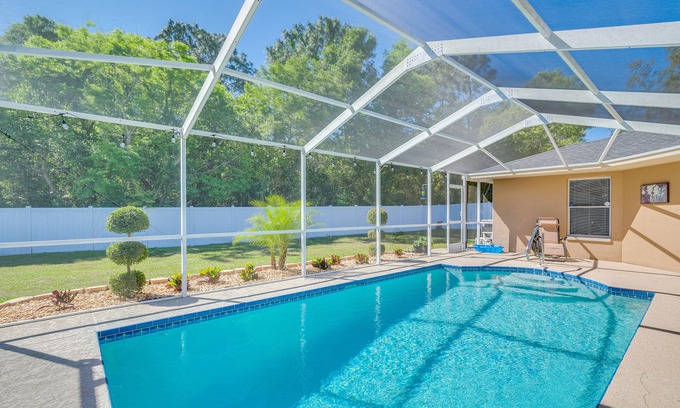 Spring Hill House | Spring Hill Home w/Private Yard & Heated Pool!