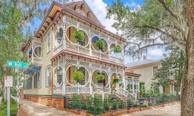 Metropolitan House | Stay in The Famous Savannah Gingerbread House by Lucky Savannah