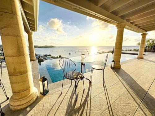 Grand Case House | Studio Aloe in shared Villa Diamant, infinity pool, sea view