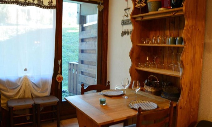 Cohennoz Apartment | Studio cosy 4 pers, rez-de-chaussée, bien équipé, Crest-Voland, proche pistes, parking inclus - FR-1-733-109