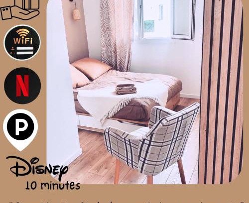 Bussy-Saint-Georges Apartment | Studio EASY CHECK-IN 8 mins Disneyland 35 mins Paris FREE Starbucks coffee parking wifi