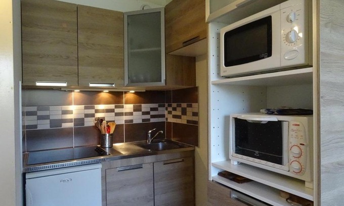 Arette Apartment | Studio pour 4 pers. à proximité des pistes avec balcon et parking - FR-1-602-55
