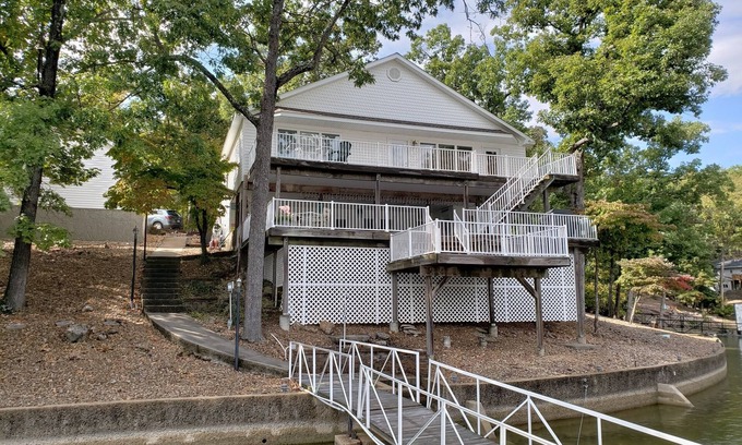 Lake Ozark House | Stunning lakefront! Swim safe cove, Huge pvt Deck & Dock - 3 homes available