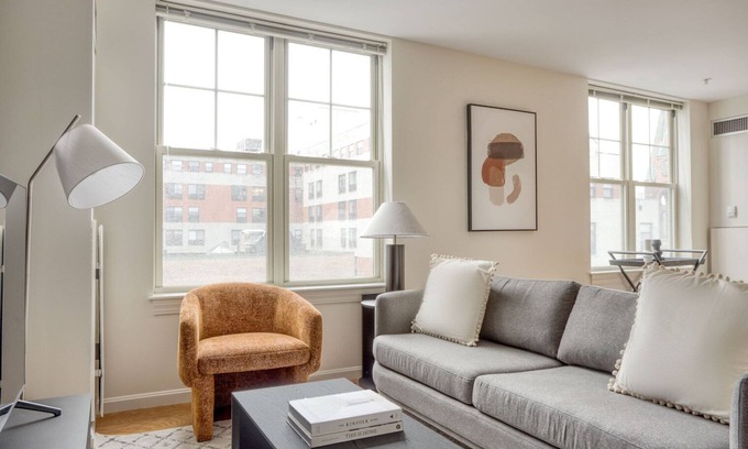 Central Square Apartment | Sunny Somerville 1BR w/W/D in Building, nr Harvard & MIT, by Blueground