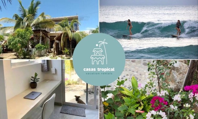 Emiliano Zapata Apartment | Surf Studio with Desk & Kitchen – Walk to Waves