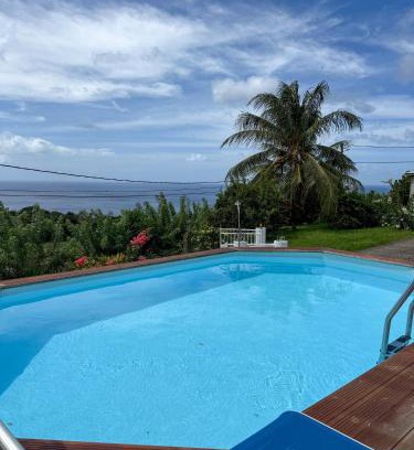 Le Carbet Apartment | T3 Carbet vue mer piscine et location auto possible