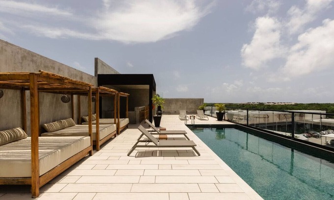 Ek Balam Village Condo | Terramar Viento Apartment Beach Club Access