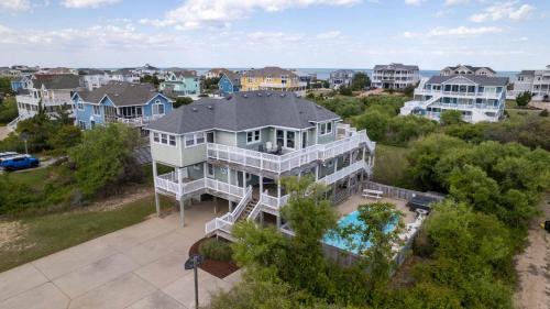 Whalehead Beach House | Third Row Whalehead Home with Pool and Spa Sleeps 22