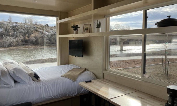 Grand Junction House | Tiny home with one queen bed on main floor and full size futon.