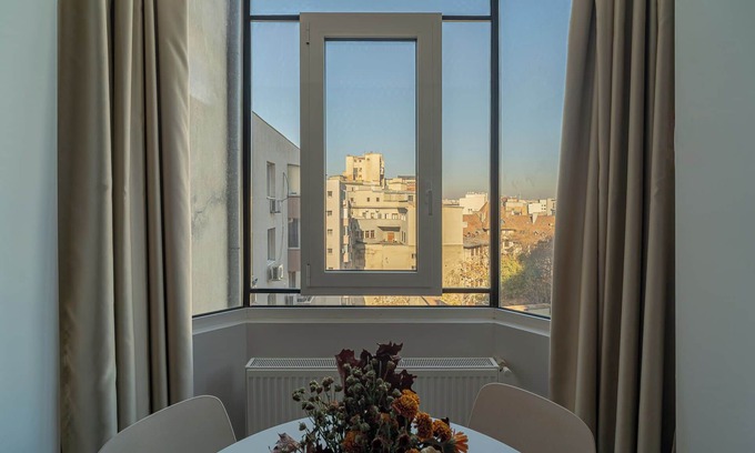 Bucharest City-Centre Apartment | Top-Floor Romanian Athenae 2BR Apartment, Quiet City Views