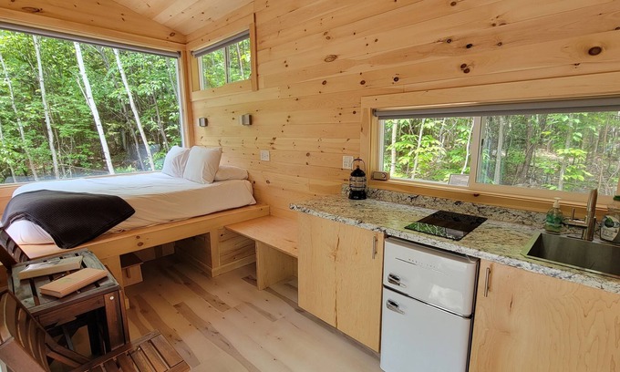 Dorchester Apartment | Trailside Stays- Tiny House in the Woods-Chickadee