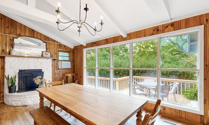 Boone House | Tree-lined house in Boone with old-school charm & game room