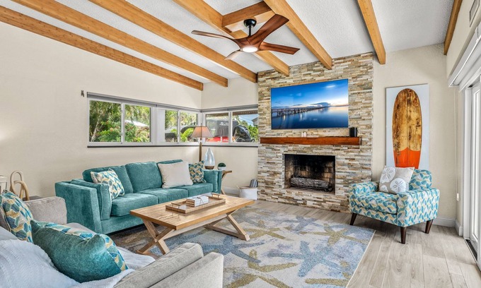 Cocoa Beach House | Tropical Riverfront Retreat w/Heated Pool, Spa, Tiki Hut & Dock! 🌴