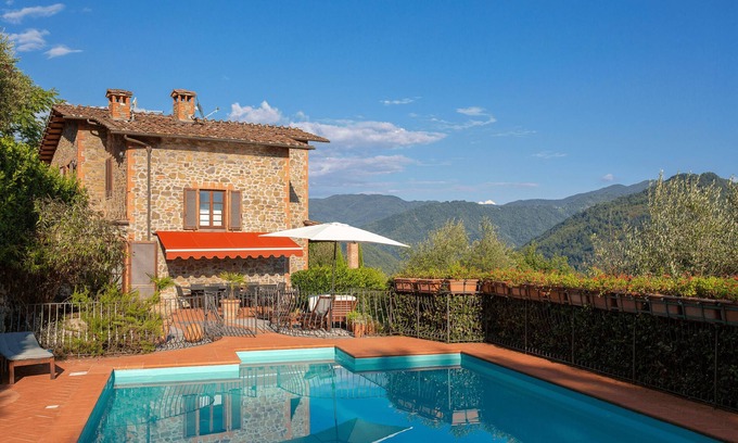 Bagni di Lucca House | Tuscan Villa with Panoramic Views & Private Pool