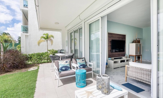Las Terrenas Apartment | Two-bedroom apt With Pool View bbq in Lake View