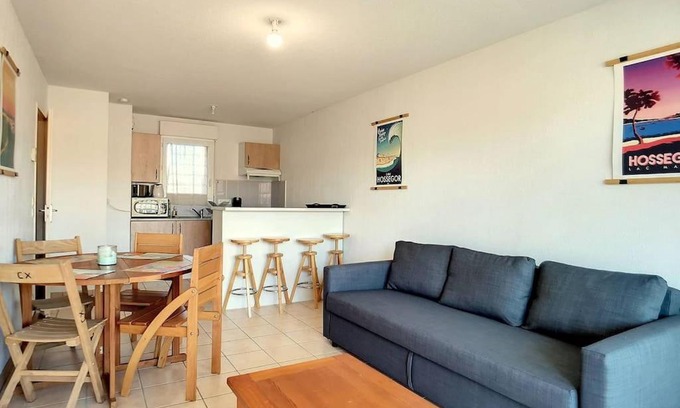 Vieux-Boucau-les-Bains Apartment | V Mimosas 01 Appartement 6 personnes calme au cœur de Vieux Boucau
