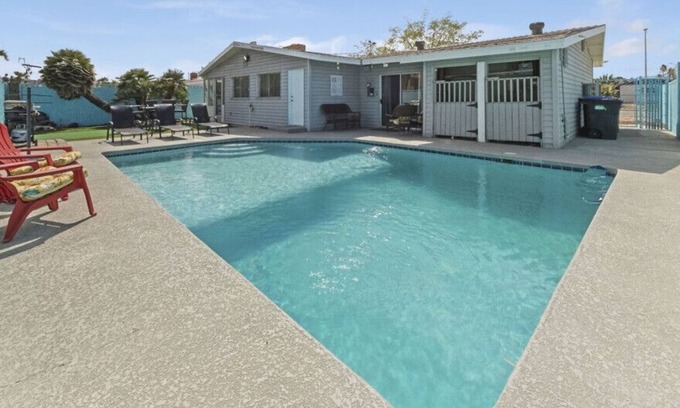 Rancho Oakey House | Vegas Getaway Ground Floor, Pool, Game Room, BBQ