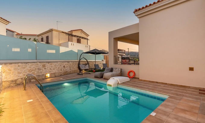 Houdetsi Villa | Villa Ismini Modern Private Retreat Near Rethymno