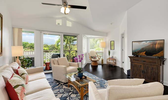 Princeville House | Villas of Kamalii #27, Luxury Updated, Princeville Condo, Views, A/C