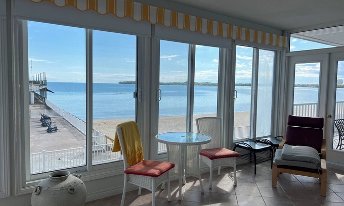 Crystal Beach House | Water front property directly in the beachnGated area with pool & tennis court