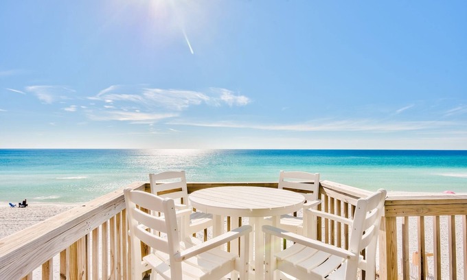 Miramar Beach Villa | Waterside Dreams with Private Beach and Next To World Famous Pompano Joe's
