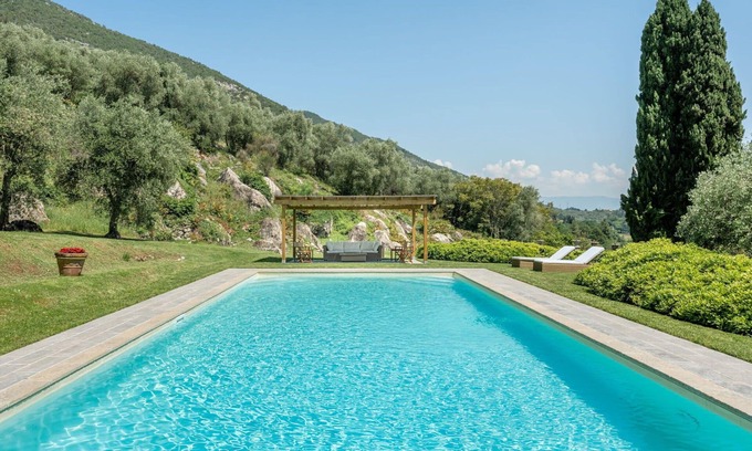 San Lorenzo a Vaccoli Villa | Wonderful private villa with A/C, WIFI, private pool, TV, patio and panoramic view, close to Lucca