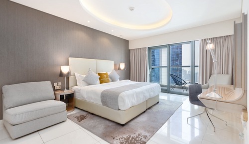 Elite Apartment, 1 Bedroom, Kitchen, Pool View