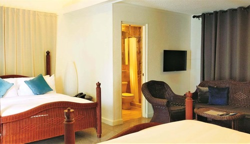 Deluxe Quadruple Room, 2 Double Beds, Pool View