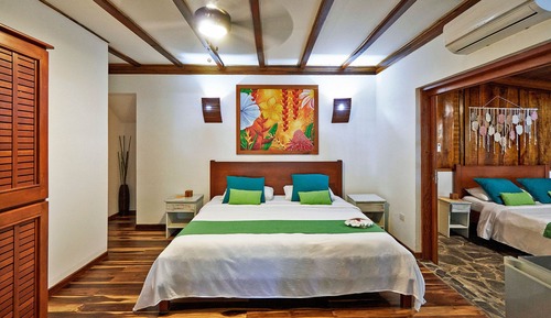 Double Room, 2 Queen Beds, Beach View