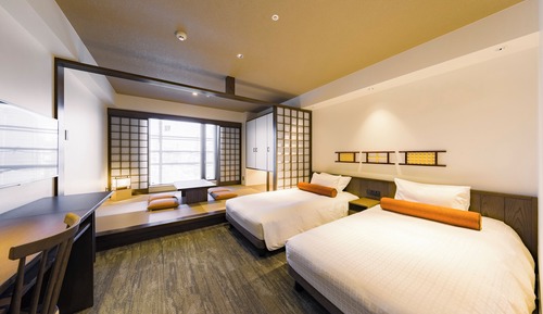 Japanese-Western Style Twin Room, Non Smoking (With Washer-Dryer)