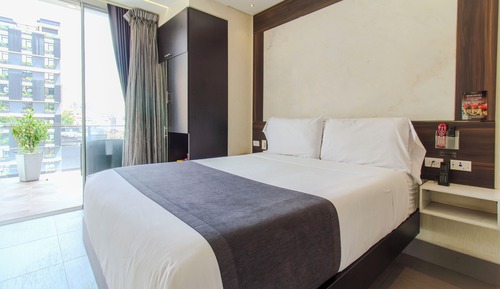 Room with balcony