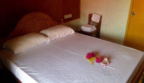 Basic Triple Room, 2 Double Beds, Garden View