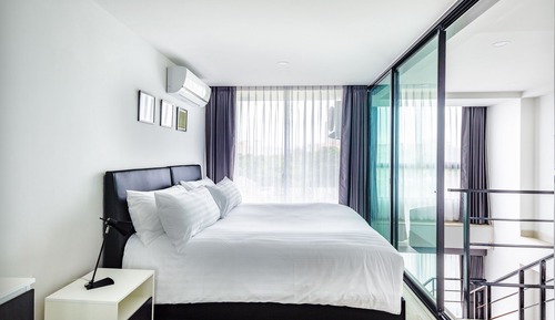 Duplex, 1 King Bed, Non Smoking, City View