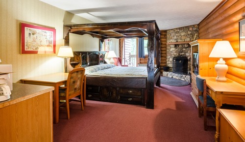 Queen Whirlpool Log Motel Room