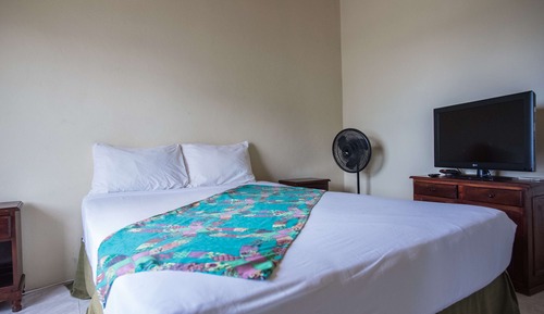 Economy Double Room, 1 Queen Bed, Partial Ocean View, Beachfront