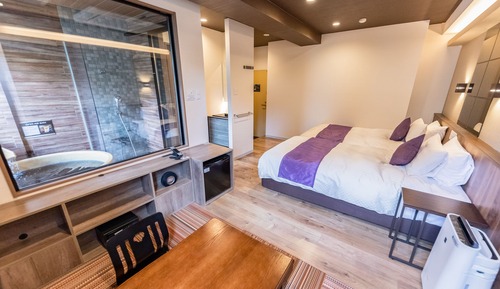 Modern western-style japanese western room with open-air bath,Non-Smoking