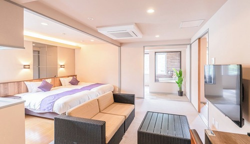Modern western suite japanese western room with open-air bath, Non-Smoking