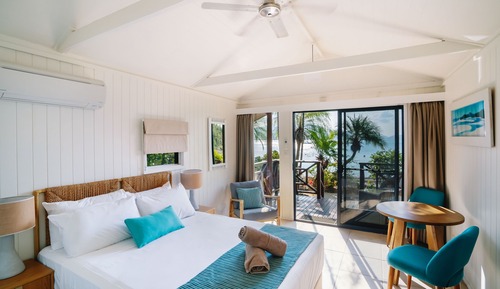 Beachfront Bure Villa with Ocean View